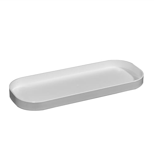 Contempo Collection Rectangular Amenity Tray, Gloss White